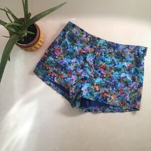 Forever 21 floral high waisted shorts
